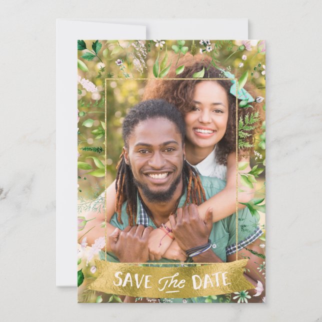 Tropisches Foto Save the Date (Vorderseite)