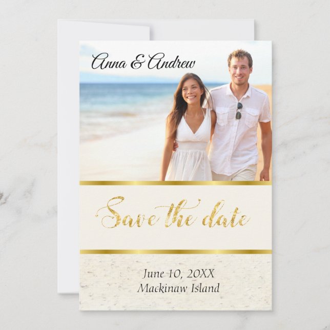 Tropisches Foto Save the Date (Vorderseite)