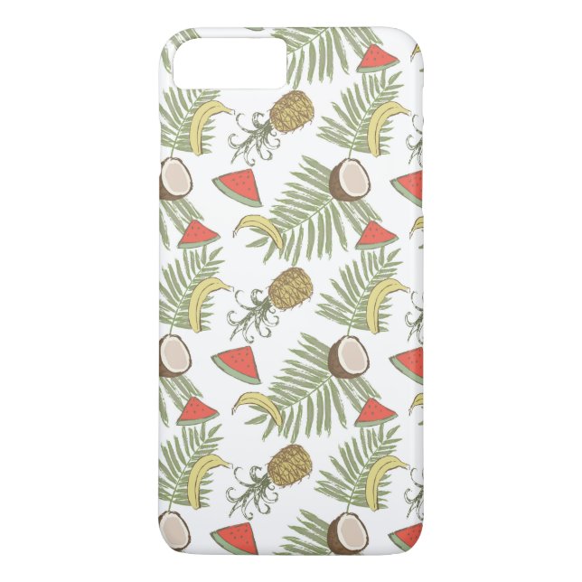 Tropisches Fruchtmuster Case-Mate iPhone Hülle (Rückseite)