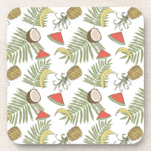 Tropisches Fruchtmuster Getränkeuntersetzer
