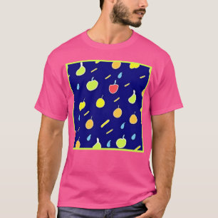 Tropisches Fruchtmuster mit Neonfarben T-Shirt