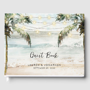 Tropisches Gästebuch für Hochzeiten in Strandpalme
