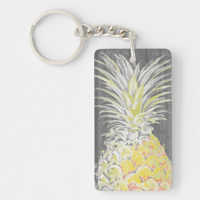 Tropisches gelbes Pinneapple Schlüsselanhänger (Vorderseite)