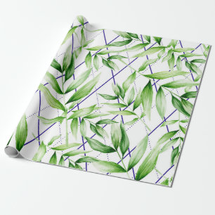 Tropisches geometrisches Grün Geschenkpapier