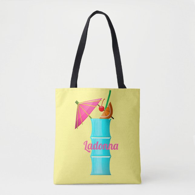 Tropisches Getränk farbenfroher Sommer Hawaii Cock Tasche (Vorderseite)