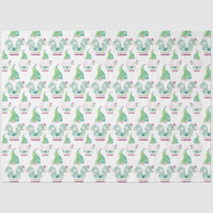 Tropisches Gnome Niedliches Muster Wasserfarbe Seidenpapier