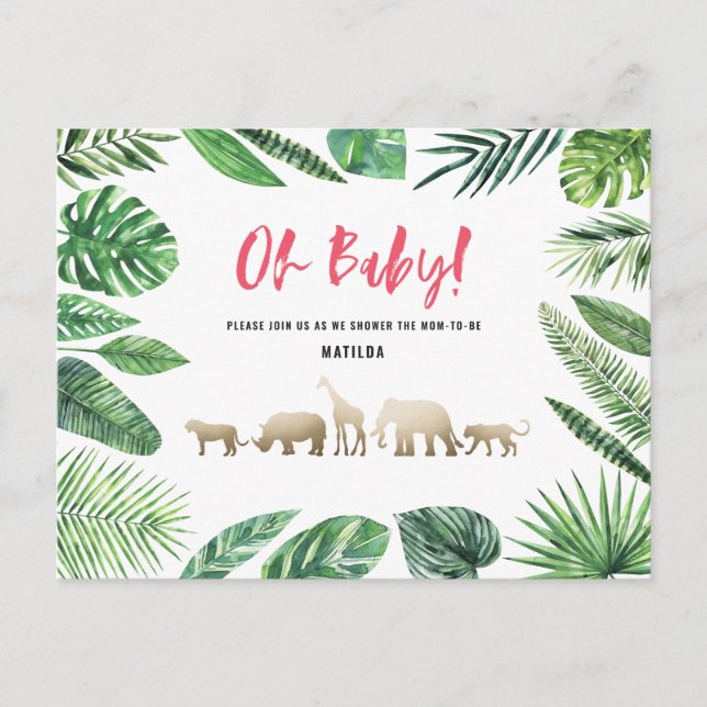 Tropisches Gold, modern farbenfroh Postkarte (Vorderseite)