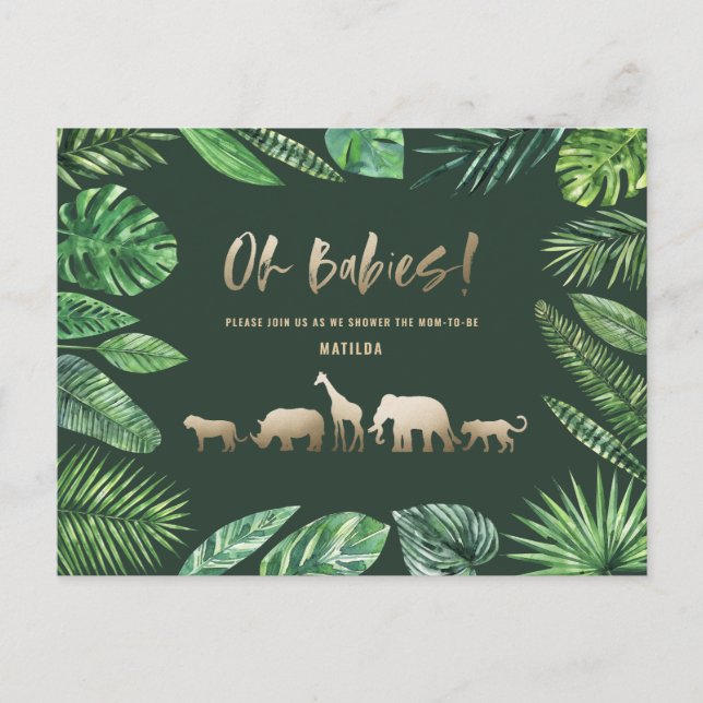 Tropisches Gold, modern farbenfroh Postkarte (Vorderseite)