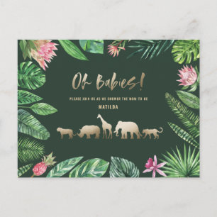 Tropisches Gold, modern farbenfroh Postkarte