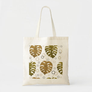 Tropisches Gold: Monstera-Blatt Aquarell Tragetasche