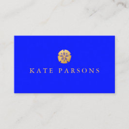 Tropisches Gold Sand Dollar Cobalt Blue Visitenkarte