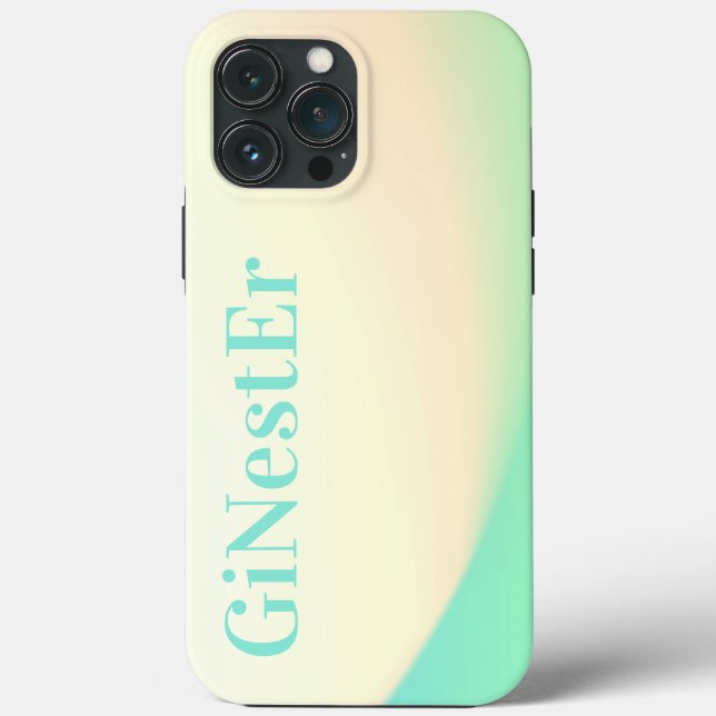 Tropisches Gradient Ombre Green Yellow Business Case-Mate iPhone Hülle (Rückseite)
