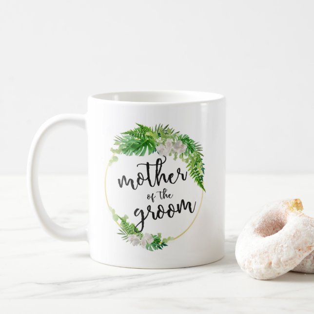 Tropisches Grün Mutter des Grooms Kaffeetasse (Mit Donut)