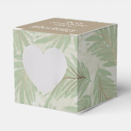 Tropisches Grün- und Gold-Blätter auf dem Schlacht Geschenkschachtel