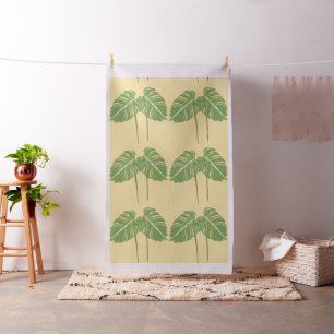 Tropisches grünes Leaf Monstera Pflanze Natural Stoff