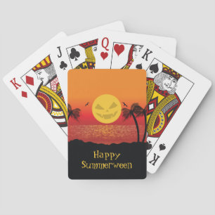 Tropisches Halloween Spielkarten