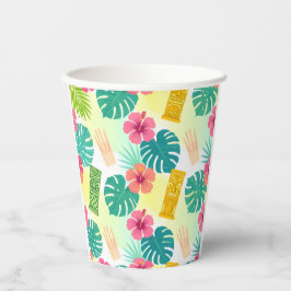 Tropisches Hawaiian Tiki-Muster für Partys Hochzei Pappbecher