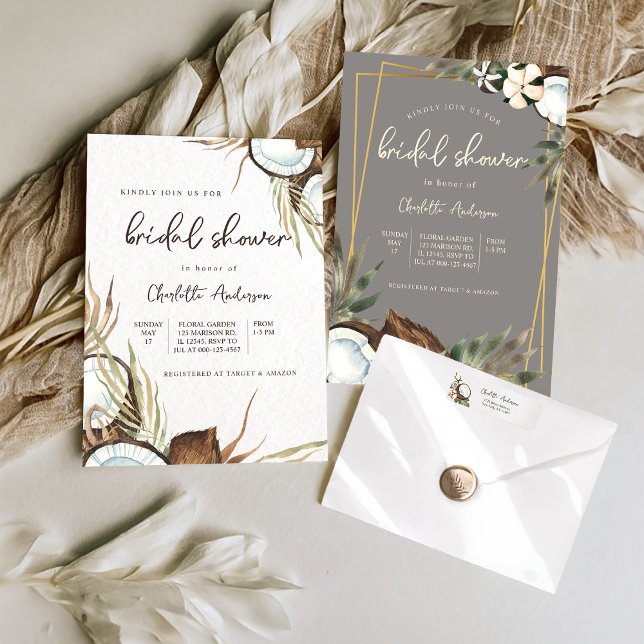 Tropisches hawaiianisches Brautparty Einladung (Von Creator hochgeladen)