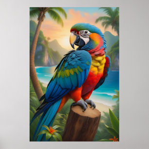 Tropisches Hawaiianisches Paradies Poster