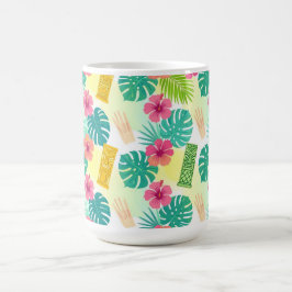 Tropisches Hawaiianisches Tiki-Muster für Partys H Kaffeetasse