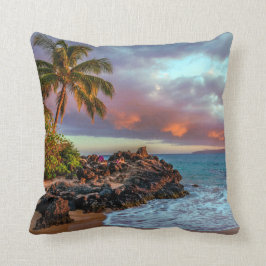 Tropisches hawaiisches Palme-Sandy-Strand-Paradies Kissen