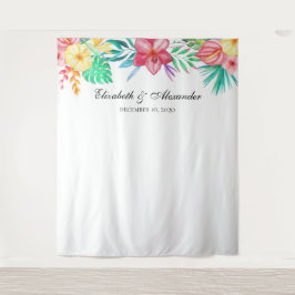 Tropisches Hochzeitsklima. Exotischer Hintergrund Wandteppich