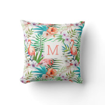 Tropisches Hübsches Flamingo Bird Monogramm
