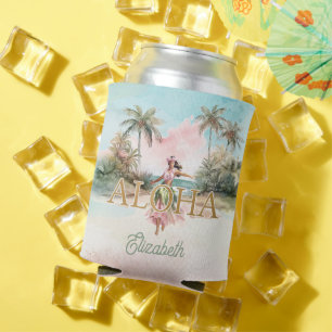 Tropisches Hula-Mädchen Aloha Hawaii Benutzerdefin Dosenkühler