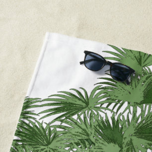 Tropisches Insel-Grün-Palme-Badetuch Strandtuch