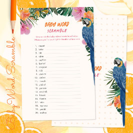 Tropisches Jungle Baby Duschkabine Word Scramble G