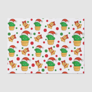 Tropisches Kaktus Weihnachten Seidenpapier