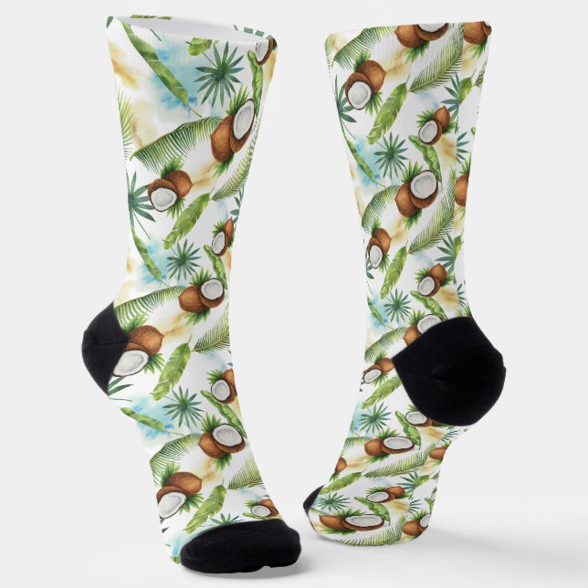 tropisches Kokospalmenmuster Socken (Gewinkelt)