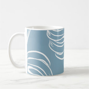 Tropisches Leaf Abstrakt: Nahtlose Vegetation. Kaffeetasse