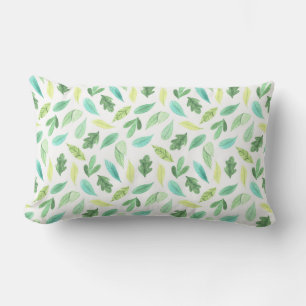 Tropisches Leaf-Aquarell Lendenkissen