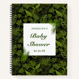 Tropisches Leaf Baby Duschgeschenkpapier Notizbuch