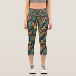 Tropisches Leaf Capris