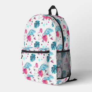 Tropisches Leaf-Dreieck-Muster Bedruckter Rucksack
