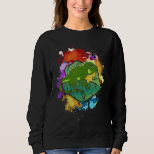 Tropisches Leaf farbenfrohe Lizard Reptile Animal Sweatshirt
