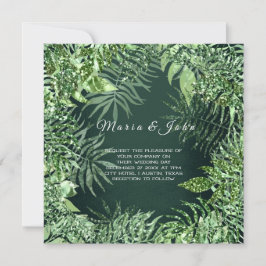 Tropisches Leaf Glitzer Garden Minze Green Cali Lu Einladung
