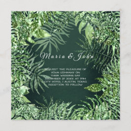 Tropisches Leaf Glitzer Garden Minze Green Cali Lu Einladung