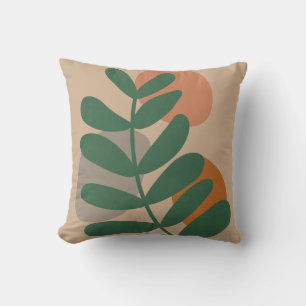 Tropisches Leaf I - Erdreich, Moderne Kunst Kissen