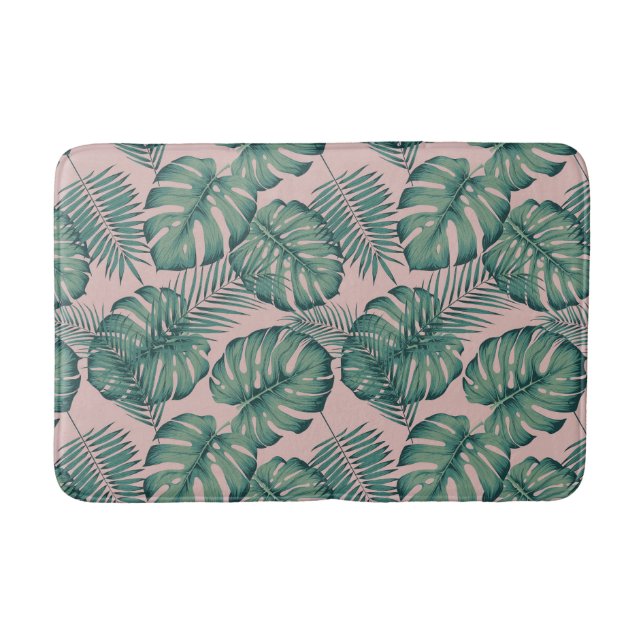 Tropisches Leaf-Muster Badematte (Vorderseite)