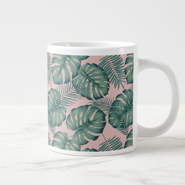 Tropisches Leaf-Muster Jumbo-Tasse (Rechts)