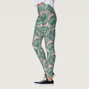 Tropisches Leaf-Muster Leggings