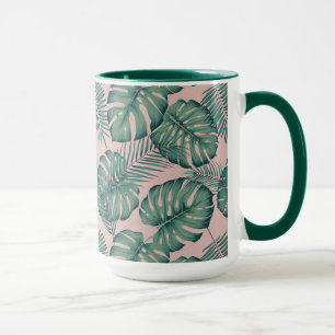 Tropisches Leaf-Muster Tasse