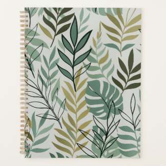 Tropisches Leaf Nahtloses Muster - Green & Gold Bo Planer