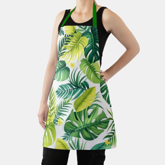 Tropisches Leaf-Story - Monstera & Banana Leaf Küc Schürze (InSitu)