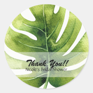 Tropisches Leaf Summer Luau Party Gastgeschenk Hoc Runder Aufkleber