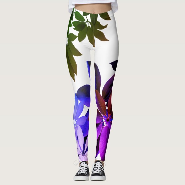 Tropisches Leawesen Leggings (Vorderseite)