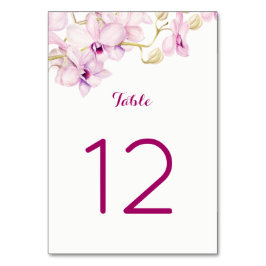 Tropisches Lila Orchid Floral Tischnummer